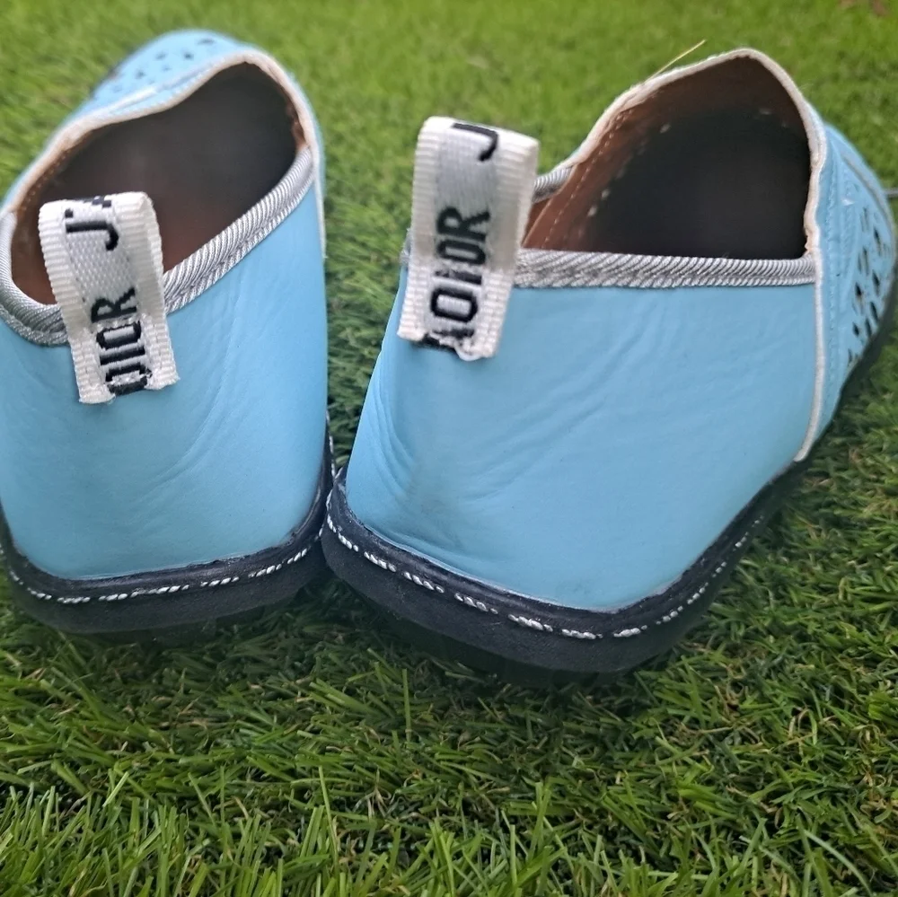 NEW J'Adior Baby Blue Slip On Flats  Size 7.5